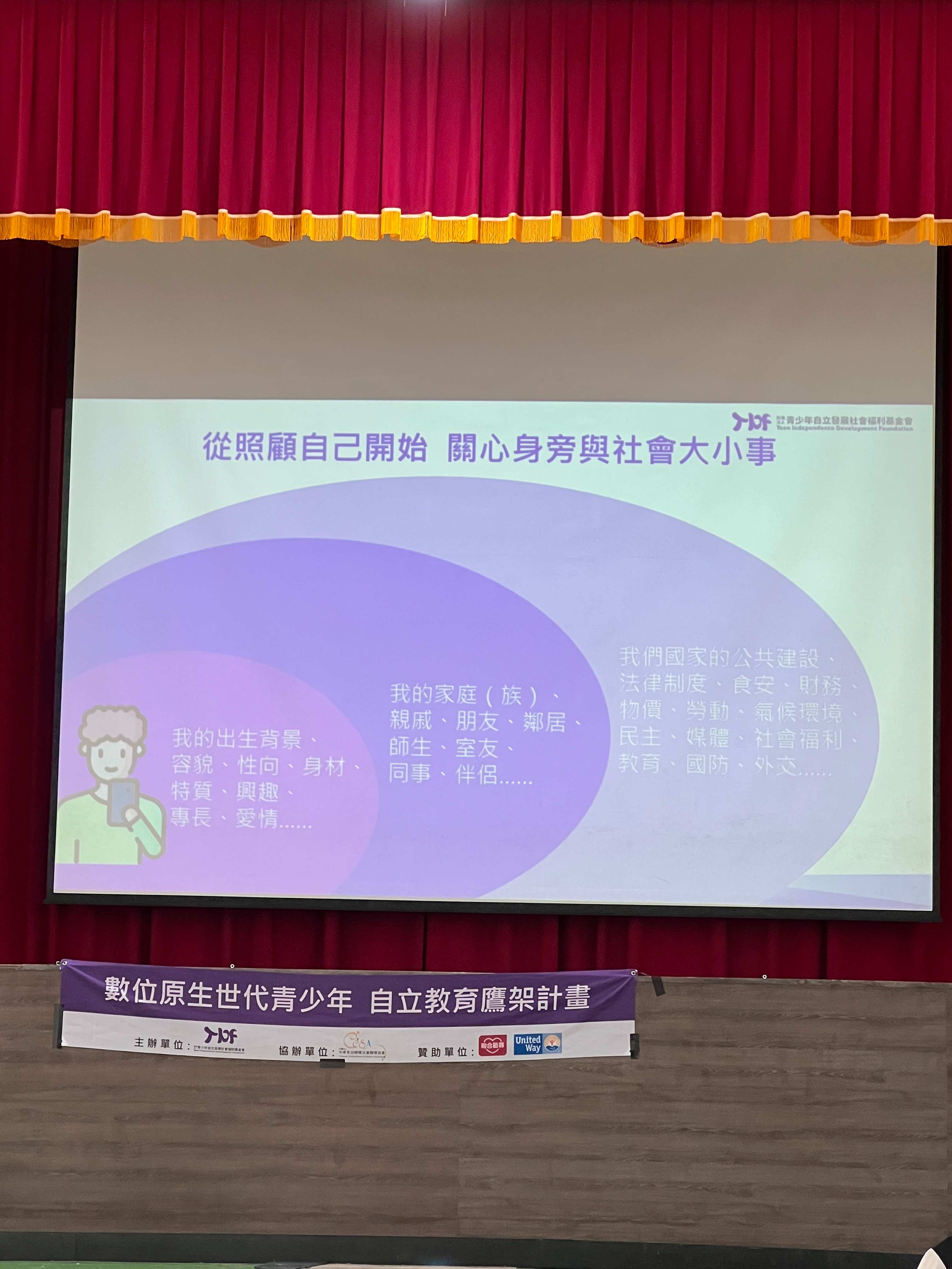 透過自立教育，青少年能從自身議題逐漸關注到與自己利益息息相關的國家大事